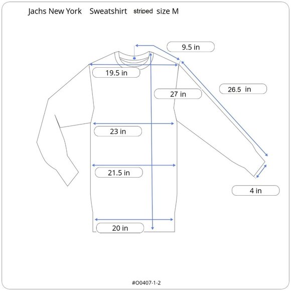 Jachs New York Sweatshirt Burgundy striped white cotton‎ blend  Men size M - Picture 7 of 7